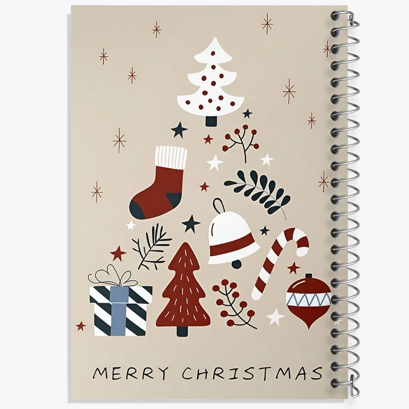 دفتر شطرنجی 50 برگ خندالو طرح کریسمس (Christmas) کد N5835