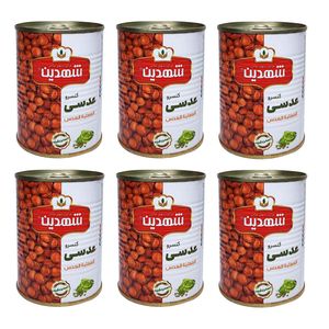   کنسرو عدسی شهدین - 370 گرم بسته 6 عددی