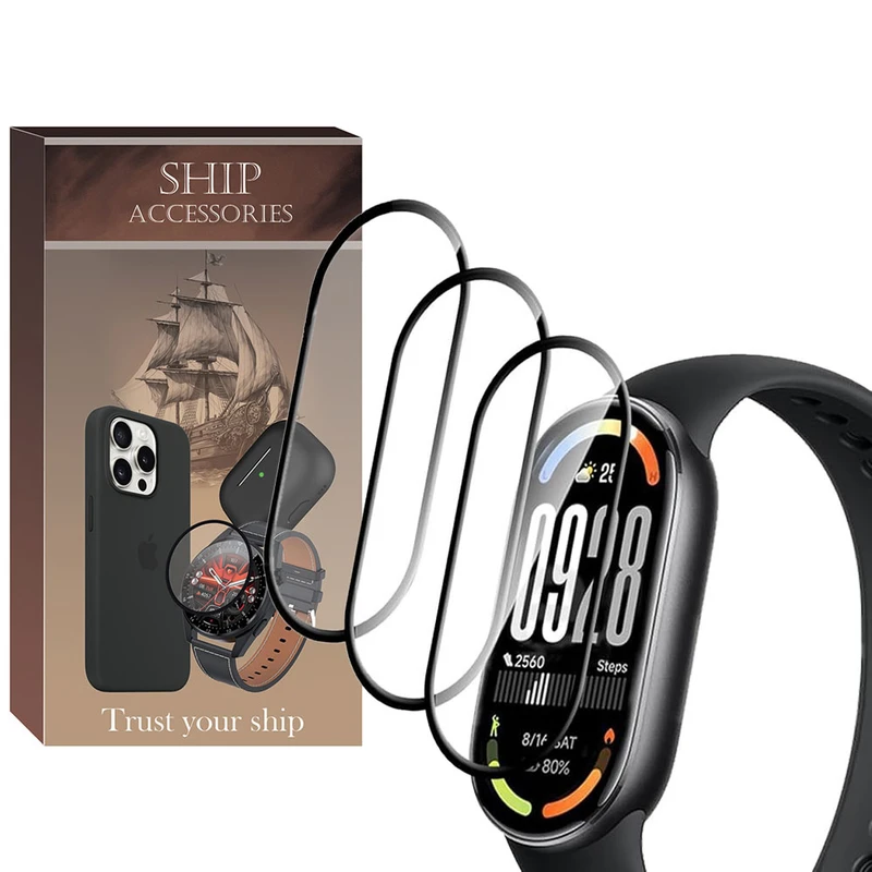 محافظ صفحه نمایش شیپ مدل PMMA SH مناسب برای ساعت هوشمند شیائومی Mi Band 10 بسته سه عددی