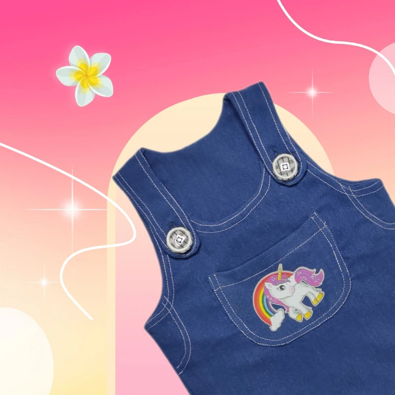 عکس شماره 4 : سارافون جین دخترانه مدل تک شاخ کد sa-sh02