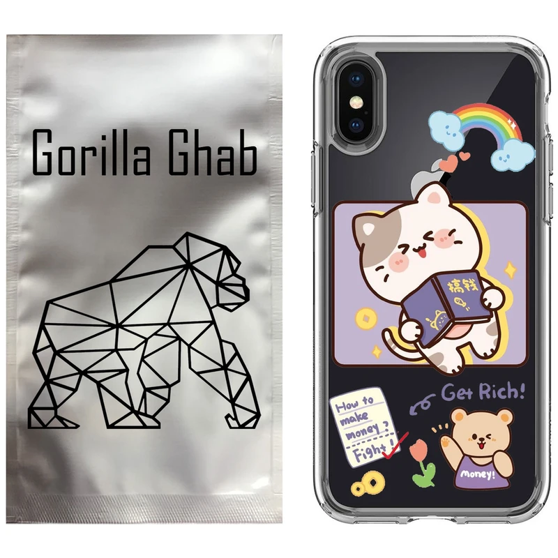 کاور گوریلا قاب مدل CLG کد 12 طرح گربه مناسب برای گوشی موبایل اپل iPhone X / XS