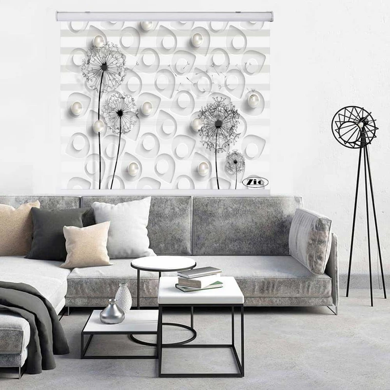 پرده زبرا زیو کد 3D1186 سایز 150x150 سانتی متر