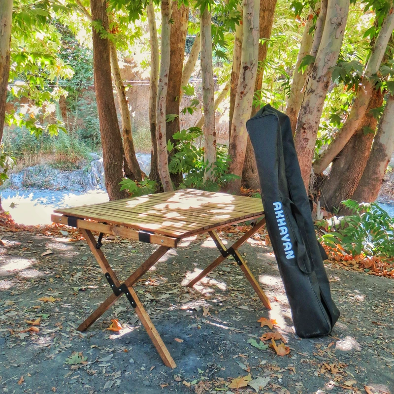 عکس شماره 9 : میز سفری تاشو مدل طبیعت چوبی سایز صفحه 90 × 65 سانتی متر