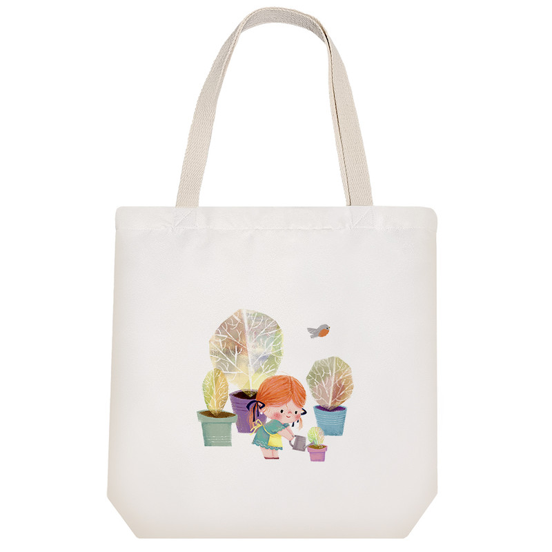 ساک خرید خندالو طرح دختر باغبان کد H1677