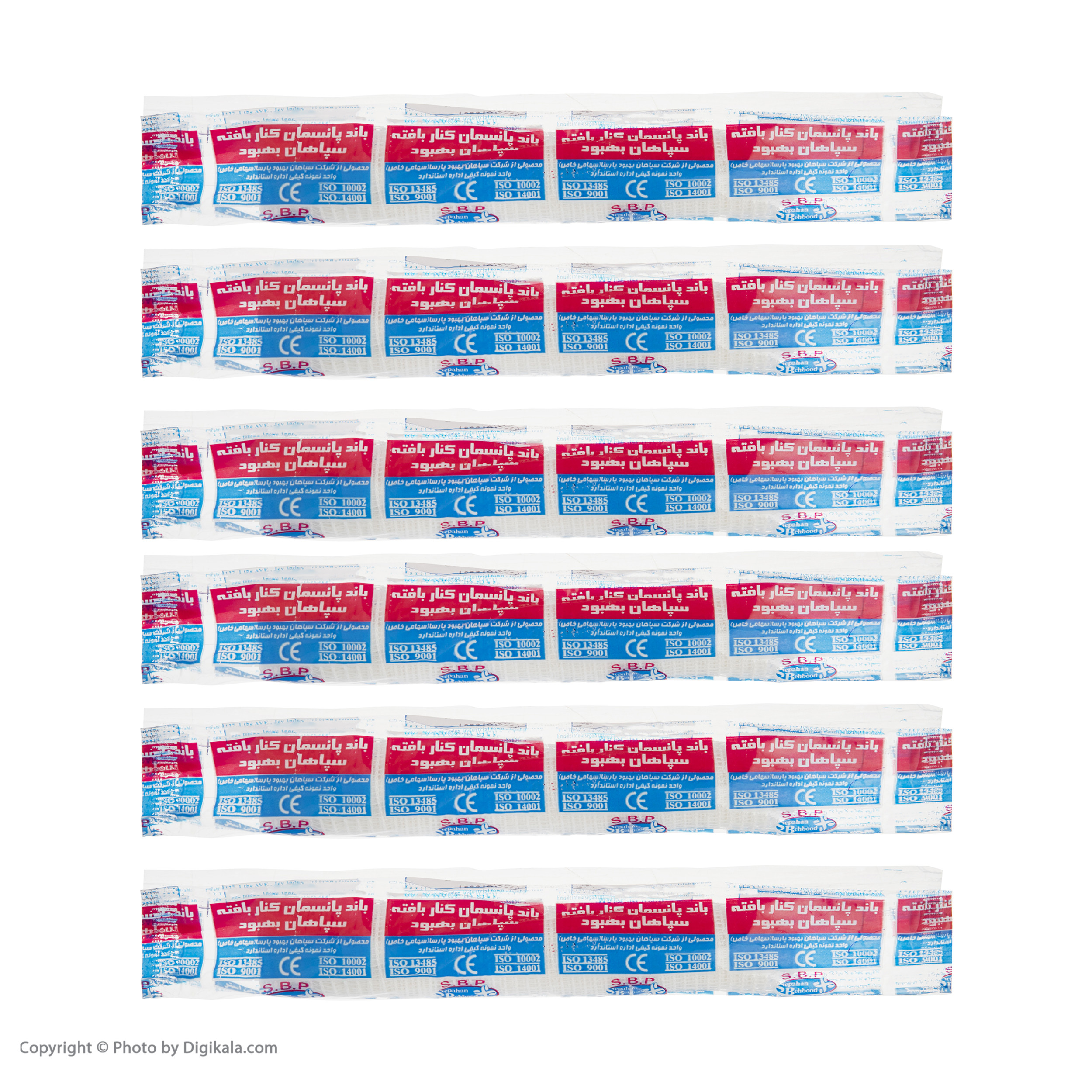 باند پانسمان سپاهان بهبود مدل 0011 بسته 6 عددی