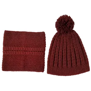 ست کلاه و شال گردن بافتنی کد GZ1