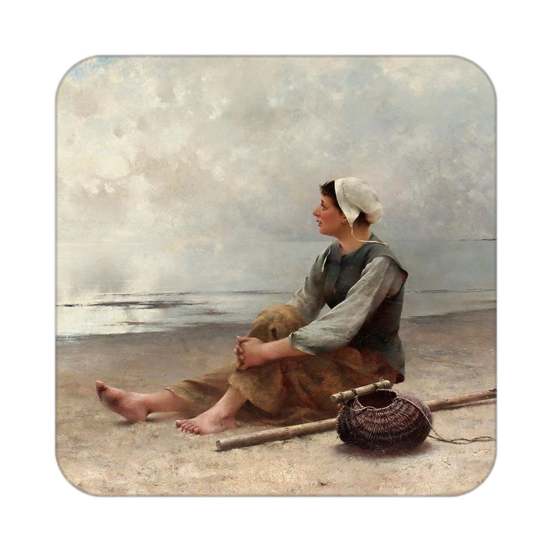 زیر لیوانی کاکتی طرح نقاشی رنگ روغن مدل mg10544