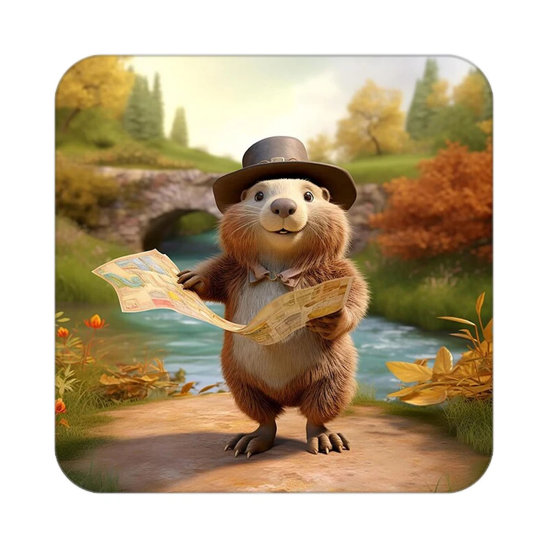 زیر لیوانی کاکتی طرح حیوانات کارتونی مدل mp27378