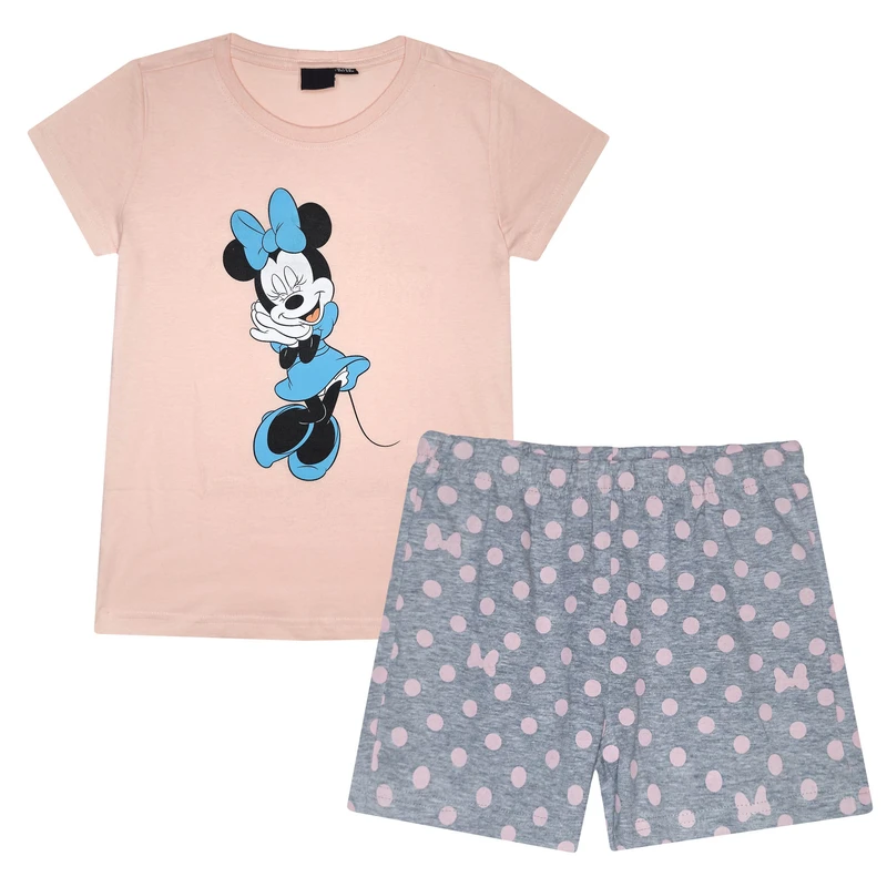 ست تی‌شرت آستین کوتاه و شلوارک راحتی دخترانه مدل SEP-FMODE-00E85