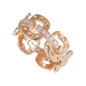 انگشتر طلا 18 عیار زنانه جواهری گاندی مدل A4733