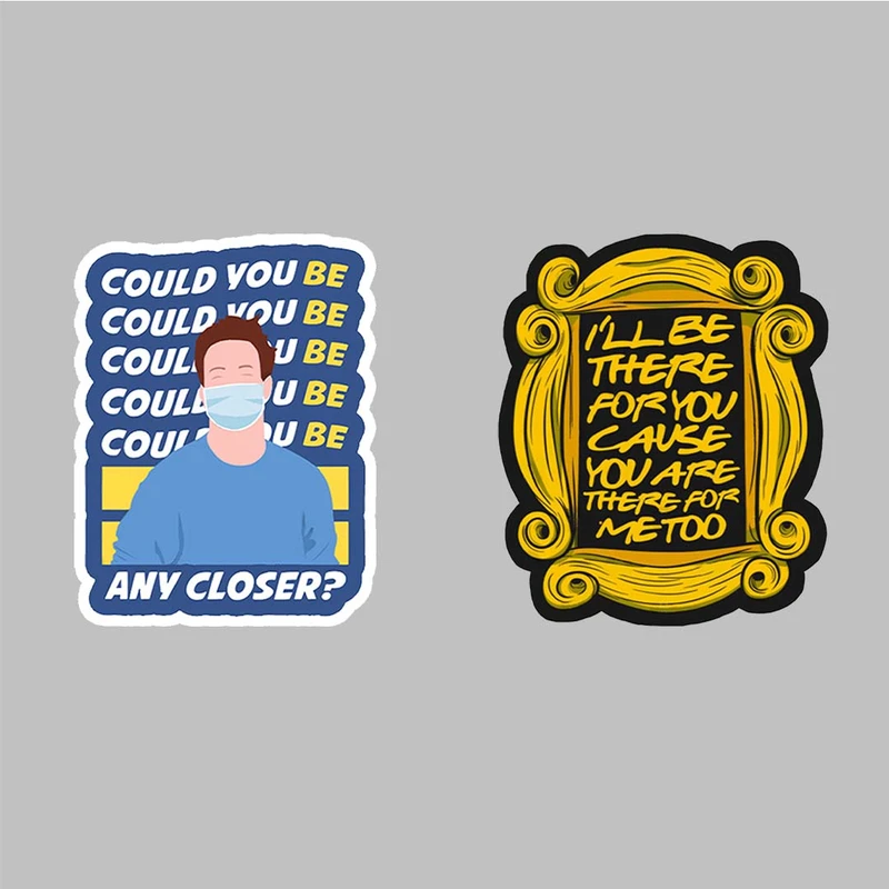 استیکر لپ تاپ طرح فرندز مدل friends-2222231 مجموعه 2 عددی