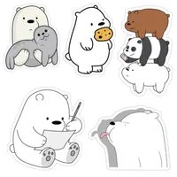 استیکر لپ تاپ طرح خرس مجموعه 5 عددی