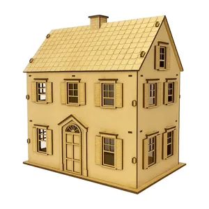 ساختنی 61 تکه مدل ماکت چوبی خانه کد M164