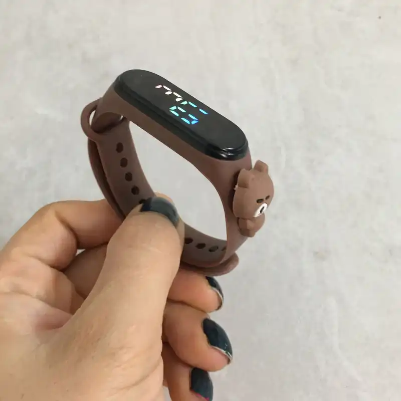 ساعت مچی دیجیتال بچگانه مدل ضداب سیلیکونی طرح خرسی تدی