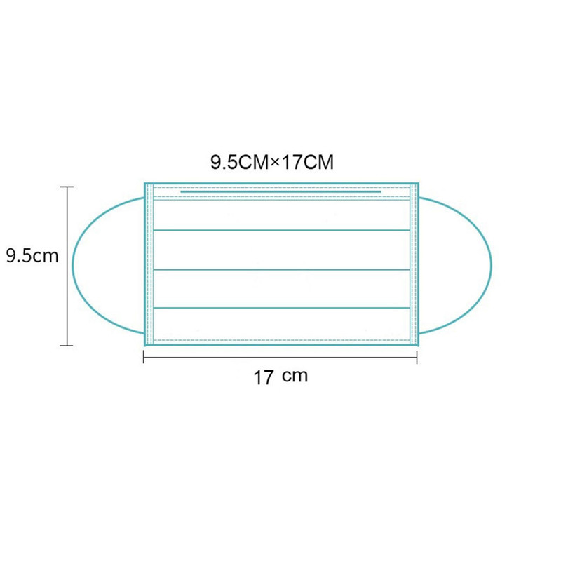 ماسک تنفسی مدل سه لایه پزشکی بسته 50 عددی