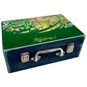  جعبه هدیه مدل چمدان چوبی طرح نوروز ایرانی کد WS675