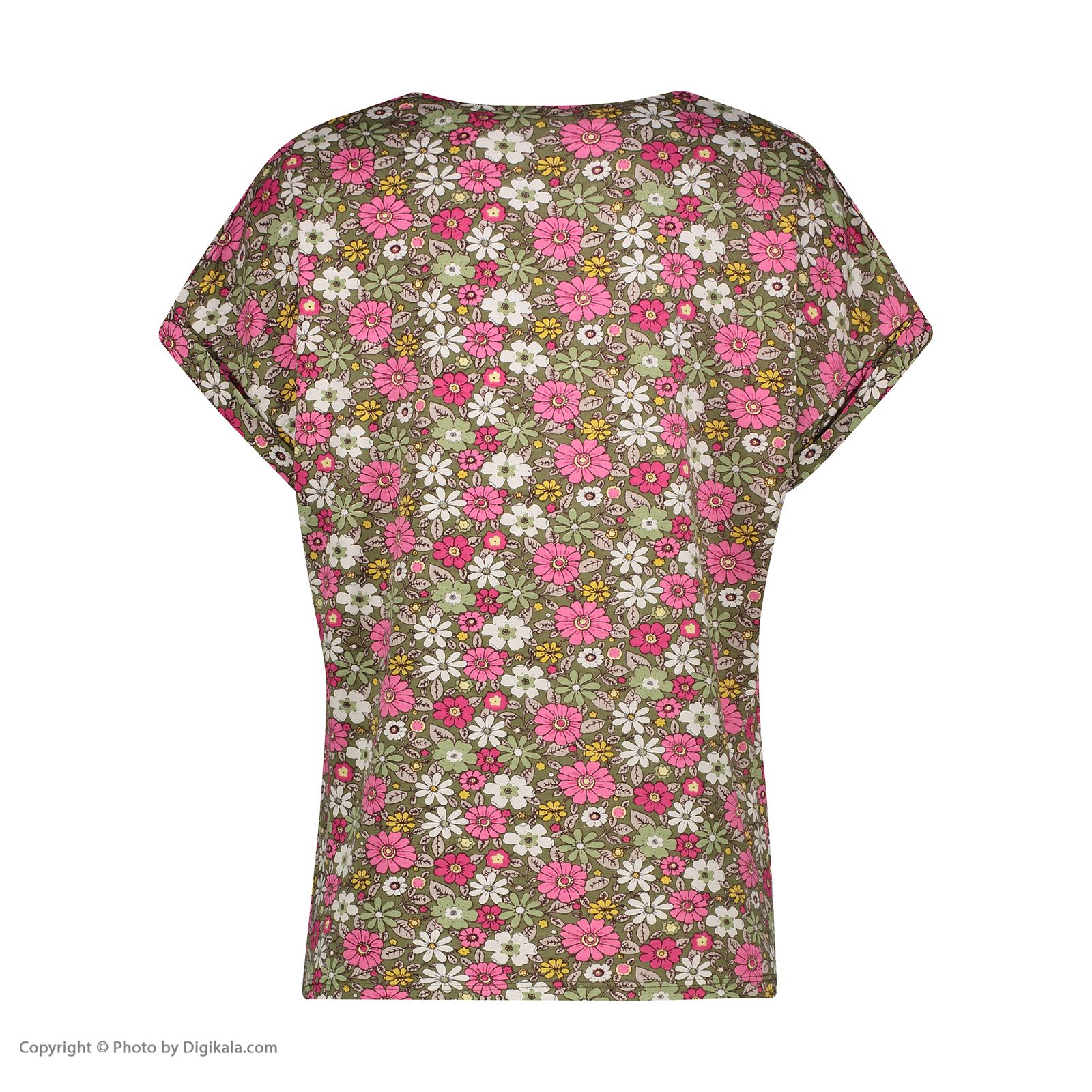 تی شرت آستین کوتاه زنانه افراتین مدل 2590 گلدار -  - 5