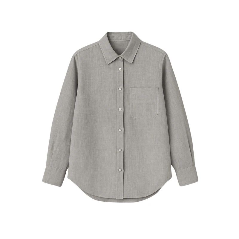 شومیز آستین بلند یقه انگلیسی زنانه مدل 10037