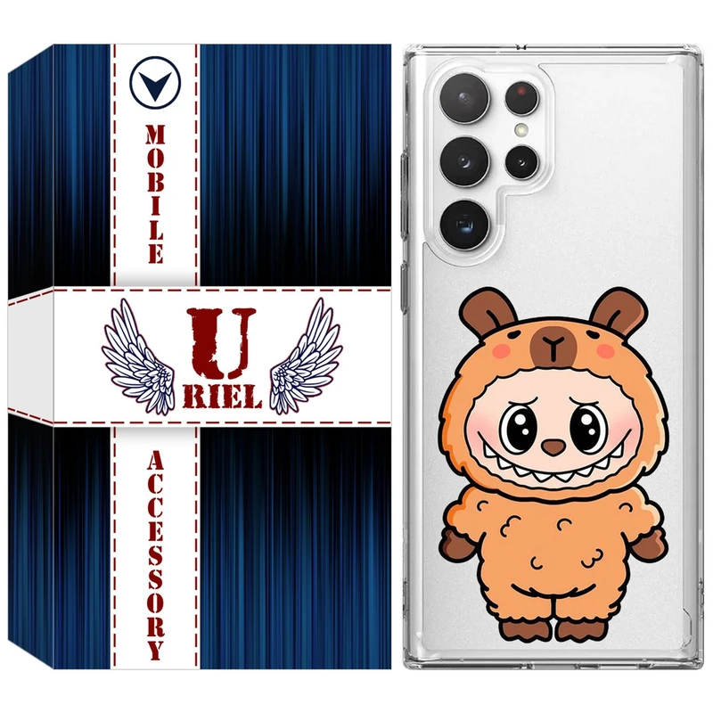 کاور یوریل مدل Clear کد 110 طرح لبوبو مناسب برای گوشی موبایل سامسونگ Galaxy S22 Ultra