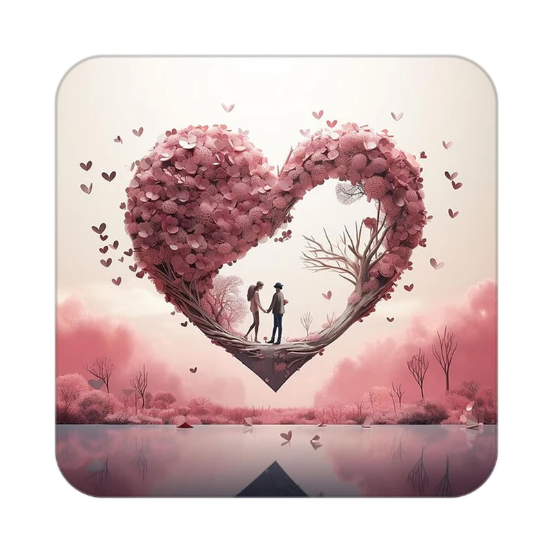 زیر لیوانی کاکتی مدل عاشقانه کد mp10022