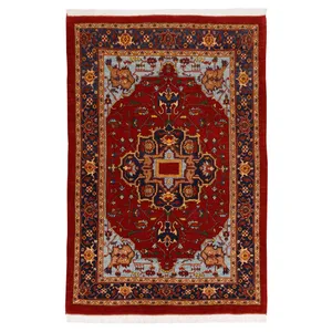 فرش دستباف چهار متری سی پرشیا کد 179740 زمینه لاکی