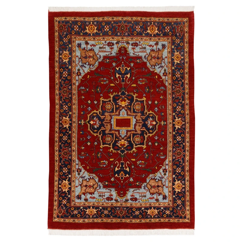 فرش دستباف چهار متری سی پرشیا کد 179740 زمینه لاکی