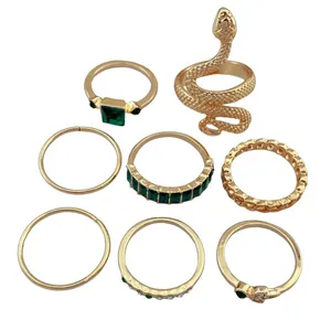 انگشتر زنانه مدل مار کد R4176 مجموعه 8 عددی