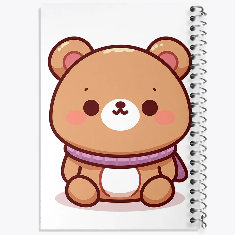 دفتر شطرنجی 50 برگ خندالو مدل خرس کیوت کد N997