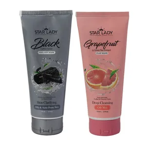 ماسک صورت استارلیدی مدل گریپ فروت به همراه  ماسک صورت استارلیدی مدل ذغال فعال و شیباتر حجم 175 میلی لیتر