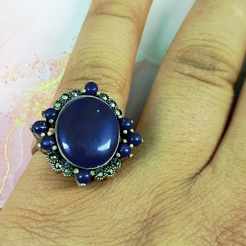 نیم ست نقره زنانه سلین کالا مدل لاجورد کد 11