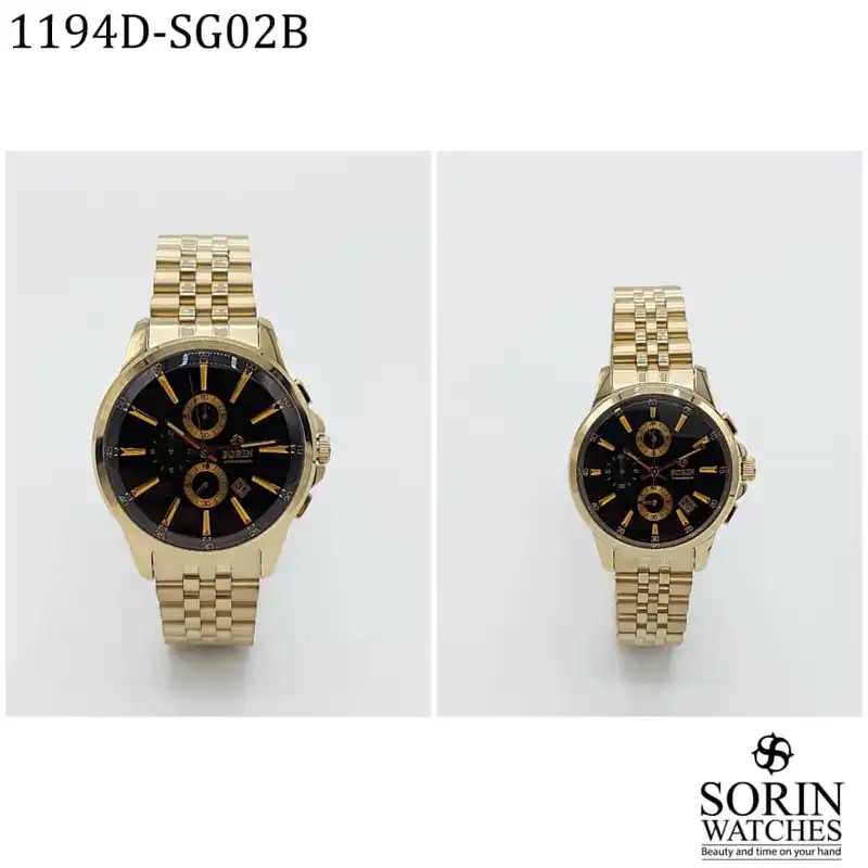ست ساعت مچی عقربه ای زنانه و مردانه سورین مدل GL11940D-SG02B