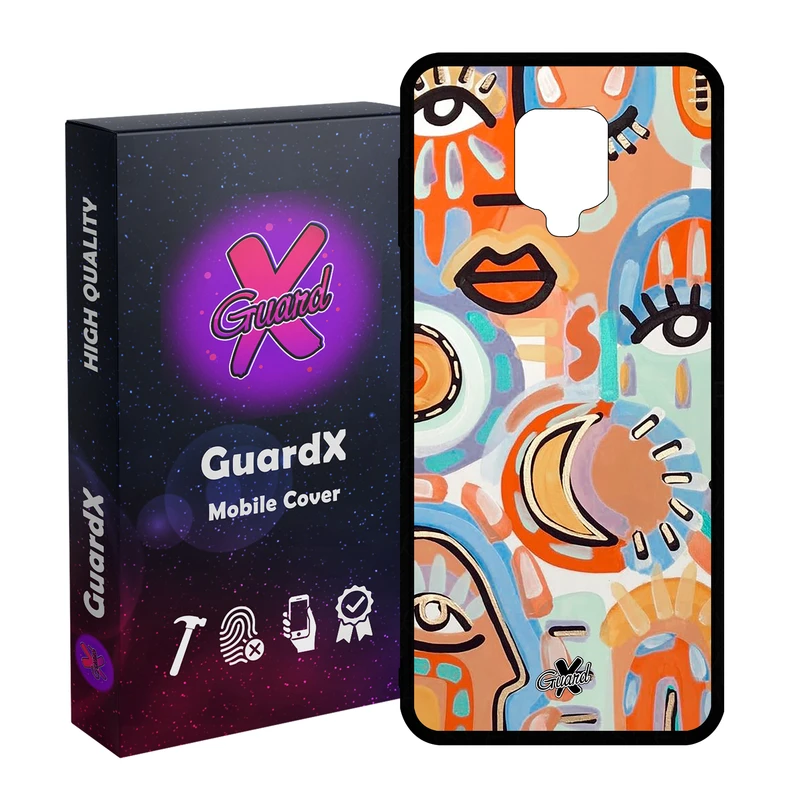 کاور گارد ایکس طرح چهره مدل Glass10431 مناسب برای گوشی موبایل شیائومی Redmi Note9 Pro/Note 9 Pro Max/Redmi Note 9S/MI Poco M2 Pro