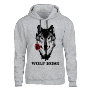 هودی زنانه مدل WOLF  کد P17 رنگ طوسی