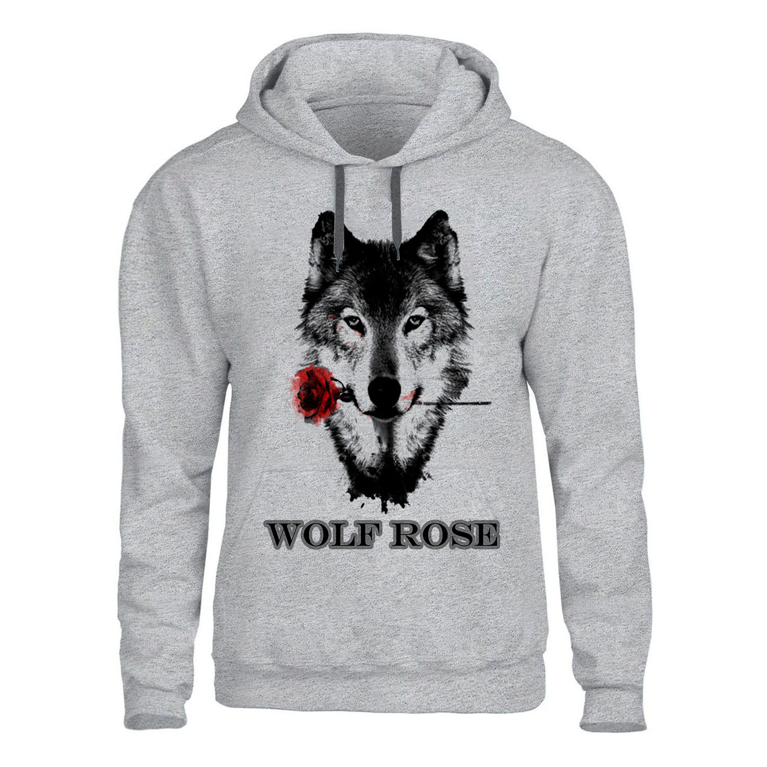 هودی زنانه مدل WOLF  کد P17 رنگ طوسی
