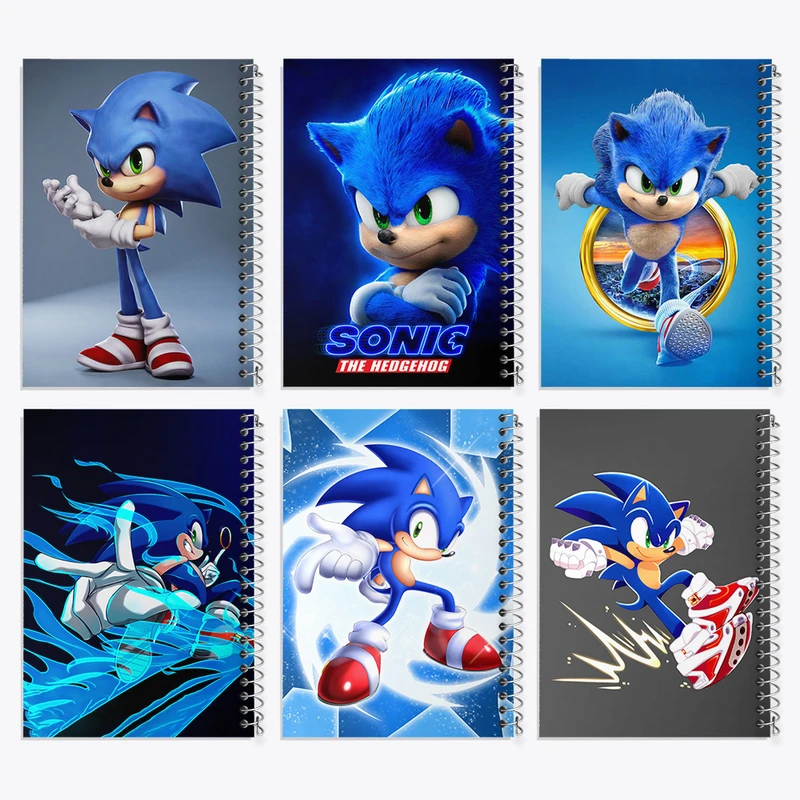 دفتر نقاشی 50 برگ خندالو طرح سونیک (Sonic) کد 547 مجموعه 6 عددی