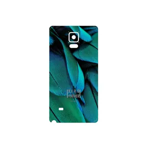 MAHOOT Green Feather Cover Sticker for Samsung Galaxy Note 4