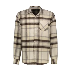 پیراهن آستین بلند مردانه ان سی نو مدل دورا رنگ شیری