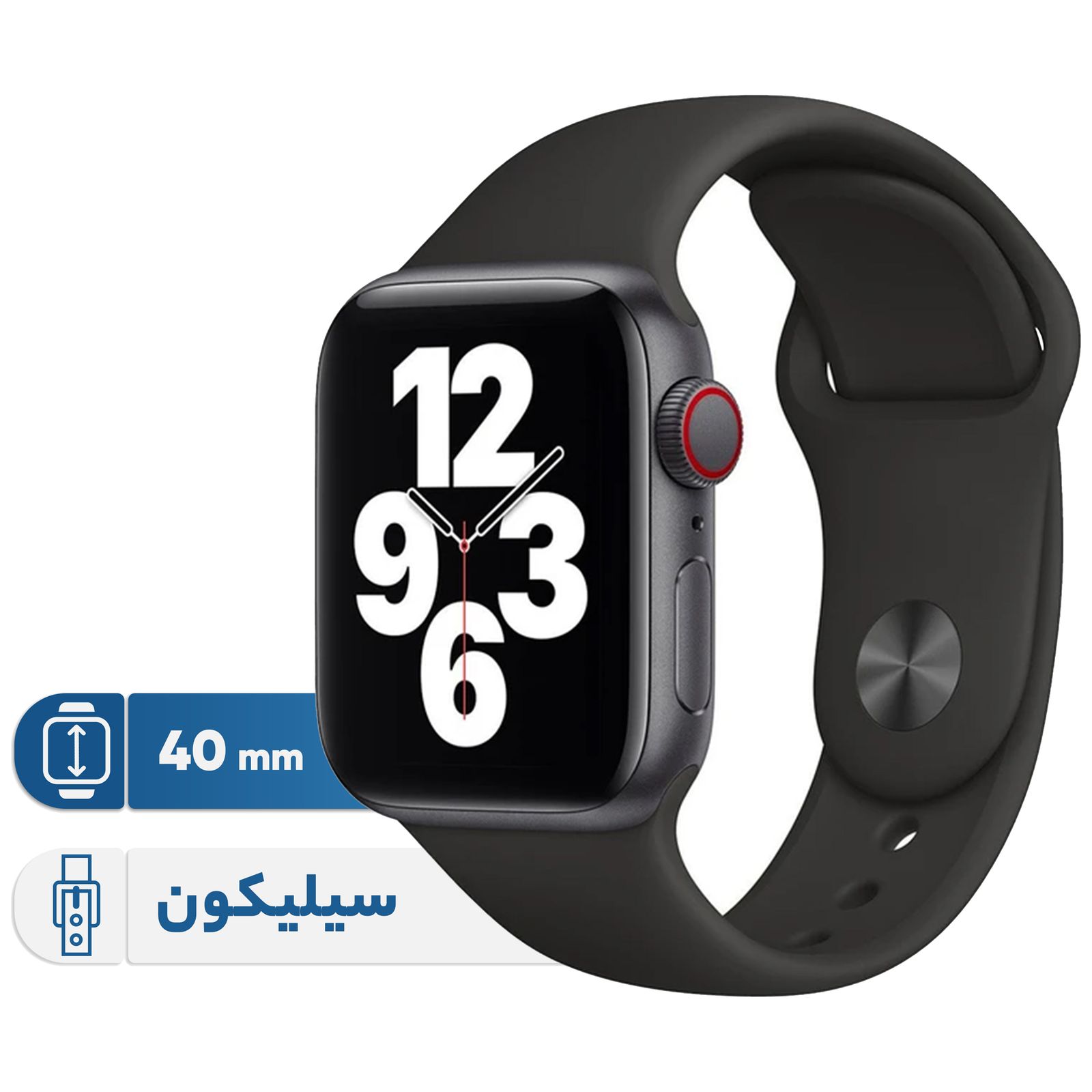 ساعت هوشمند اپل سری SE 2021 مدل  40mm Aluminum Case with Sport silicone Band   -  - 1