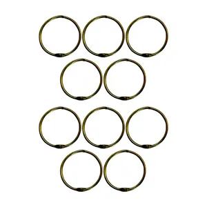 حلقه کلاسور مدل قفل دار کد antiq brass20 بسته 10 عددی