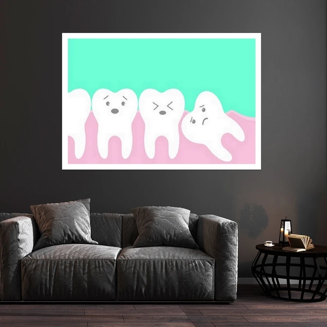 تابلو بکلیت طرح بهداشت دهان و دندان مدل قاب شاسی W-s9459