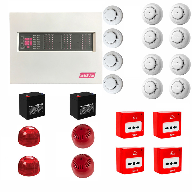 مجموعه مرکز کنترل اعلام حریق سنس مدل Two zone دو واحدی