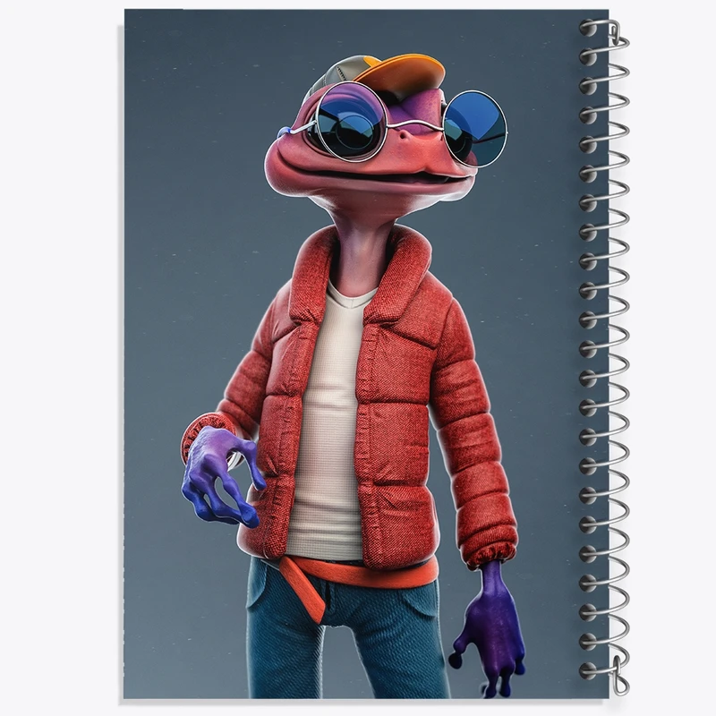 دفتر مشق 100 برگ خندالو طرح قورباغه کد F551