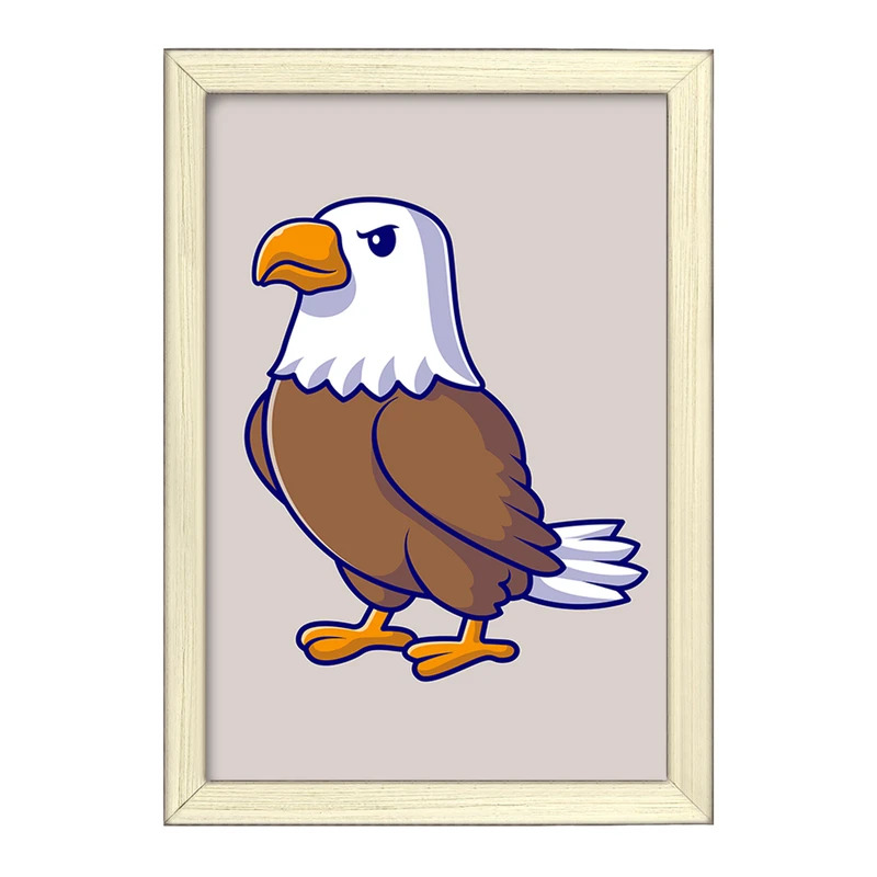 تابلو خندالو طرح حیوانات بامزه عقاب کد 29700