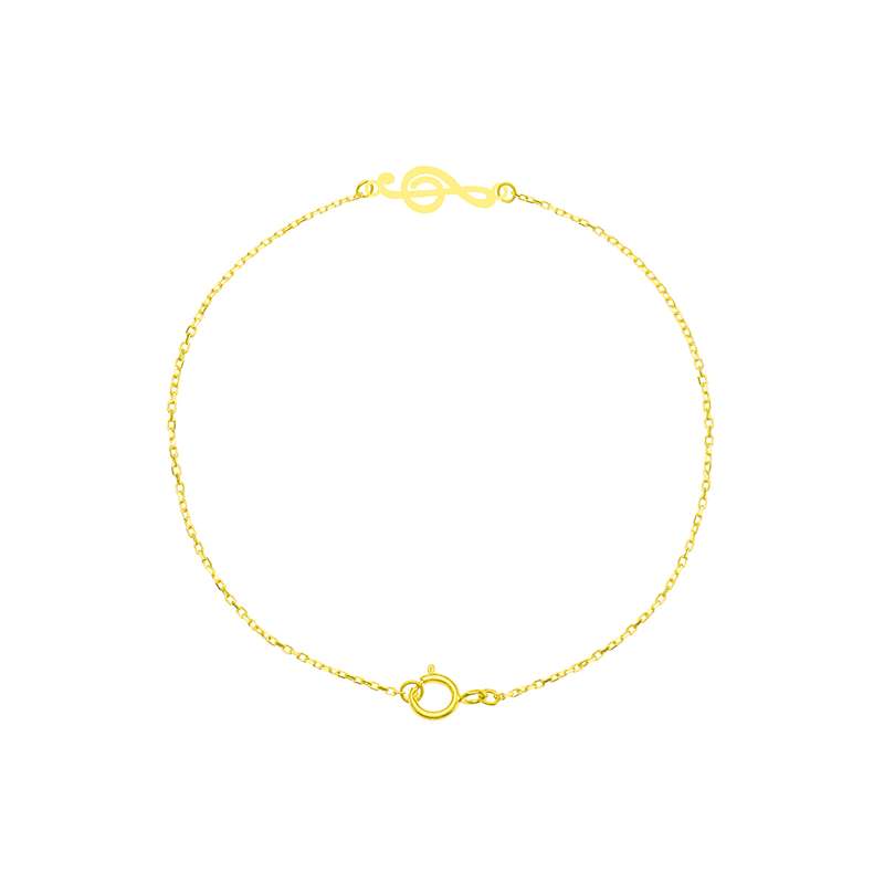 پابند طلا 18 عیار زنانه ترابی گالری مدل موسیقی GAN013