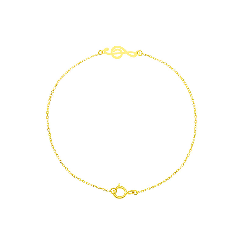 پابند طلا 18 عیار زنانه ترابی گالری مدل موسیقی GAN013