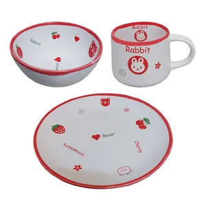 ظرف غذای 3 تکه کودک طرح کارتونی کد 160287