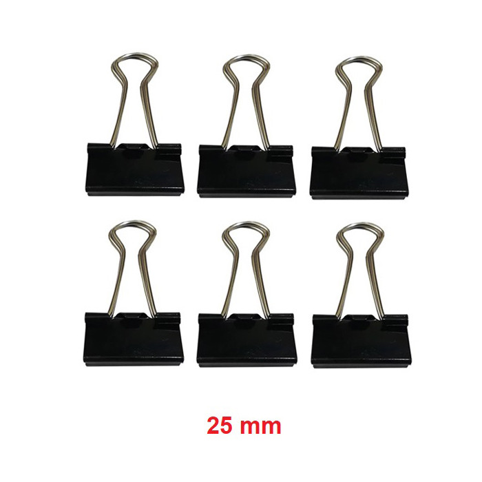 گیره کاغذ مدل دوبل 25 بسته 6 عددی