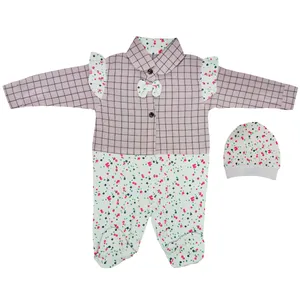  ست کلاه و سرهمی نوزادی کد 287