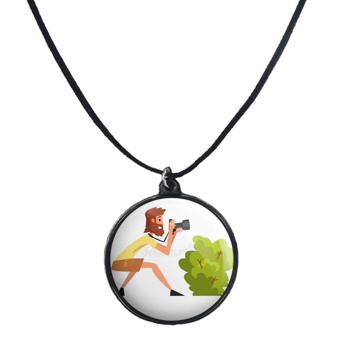 گردنبند پرمانه طرح عکاس کد pmb.12669 مدل دو طرفه