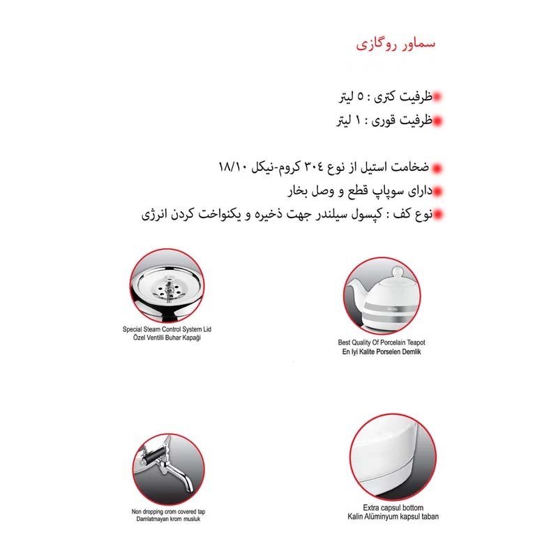 ست کتری و قوری راسل مدل R-137B